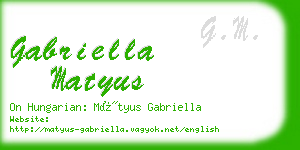 gabriella matyus business card